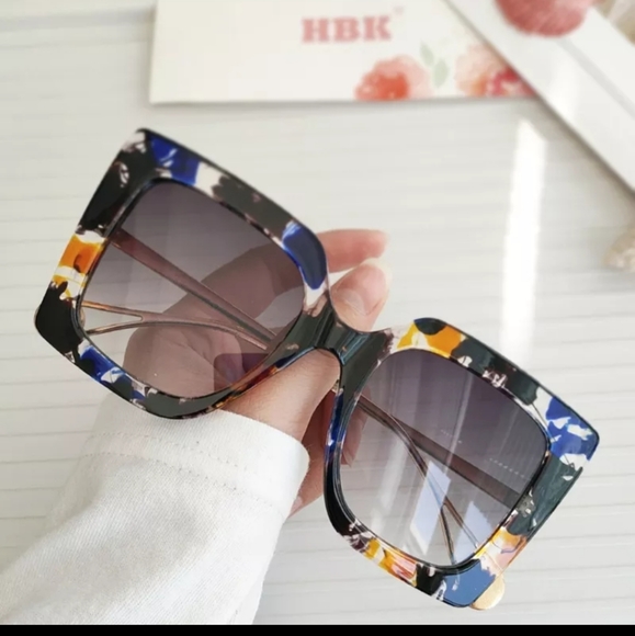 Squares Sunglasses Retro Fashion Designer Gradient Ocultos de Sol - Picture 13 of 14